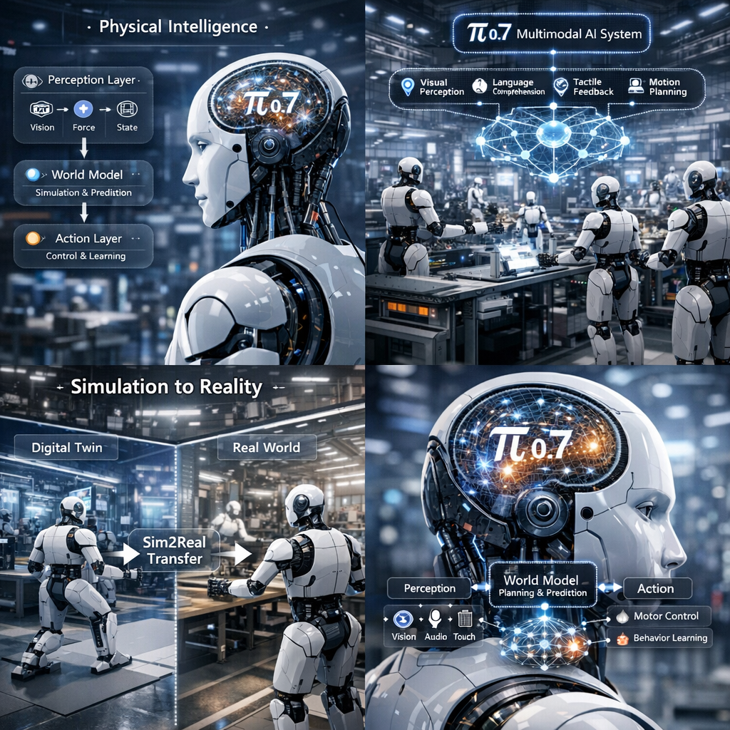 Physical Intelligence, 범용 로봇 두뇌 ‘π0.7’ 공개 외